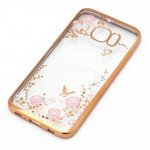 Wholesale Samsung Galaxy S7 Edge Secret Garden Electroplate Hybrid Case (Champagne Gold)